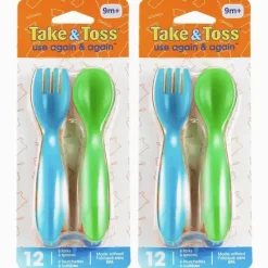 Shop All|24pc The First years Take & Toss Flatware Forks & Spoon Kids/Toddler Set 9m+ - cutbabycare.com | baby boutique & care hub