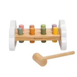 Pearhead - Montessori Hammer Bench Toy, Pounding and Hammering Wooden Toy for Ages 1+ Years - cutbabycare.com | baby boutique & care hub* Shop