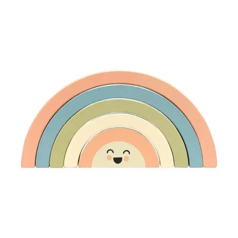 Pearhead - Pearhead Wooden Rainbow Stacking Toy, Baby and Toddler Montessori Toy Ages 1+ Years - cutbabycare.com | baby boutique & care hub* Discount