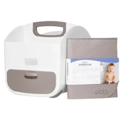 Pearhead - Ubbi Portable Diaper Caddy and Changing Mat, Diaper Storage, Taupe - cutbabycare.com | baby boutique & care hub* New