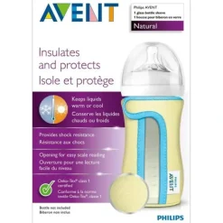 Philips Avent Natural Glass Sleeve/Baby Bottle Insulated Protective Cover 240ml - cutbabycare.com | baby boutique & care hub* Best