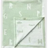 Piccolo Bambino - Feather Chenille Blanket Stroller Blanket On Wooden Hanger Green - cutbabycare.com | baby boutique & care hub* Cheap