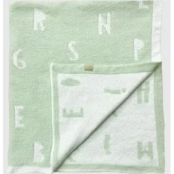 Piccolo Bambino - Feather Chenille Blanket Stroller Blanket On Wooden Hanger Green - cutbabycare.com | baby boutique & care hub* Cheap
