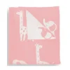 Piccolo Bambino - Jacquard Reversible Blanket On Wooden Hanger Pink - cutbabycare.com | baby boutique & care hub* Shop