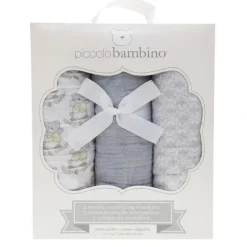 Piccolo Bambino 3 Pc Muslin Swaddling Blankets In Box - Unisex - cutbabycare.com | baby boutique & care hub* Discount