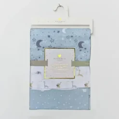Piccolo Bambino - 3Pk Flannel Receiving Blankets Blue - cutbabycare.com | baby boutique & care hub* Store