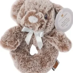 Piccolo Bambino - Ring Rattle 2-Tone Plush, Bear, Beige/Blue - cutbabycare.com | baby boutique & care hub* Cheap