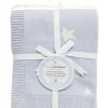 Piccolo Bambino Knitted Star Baby Blanket - Blue - cutbabycare.com | baby boutique & care hub* Clearance