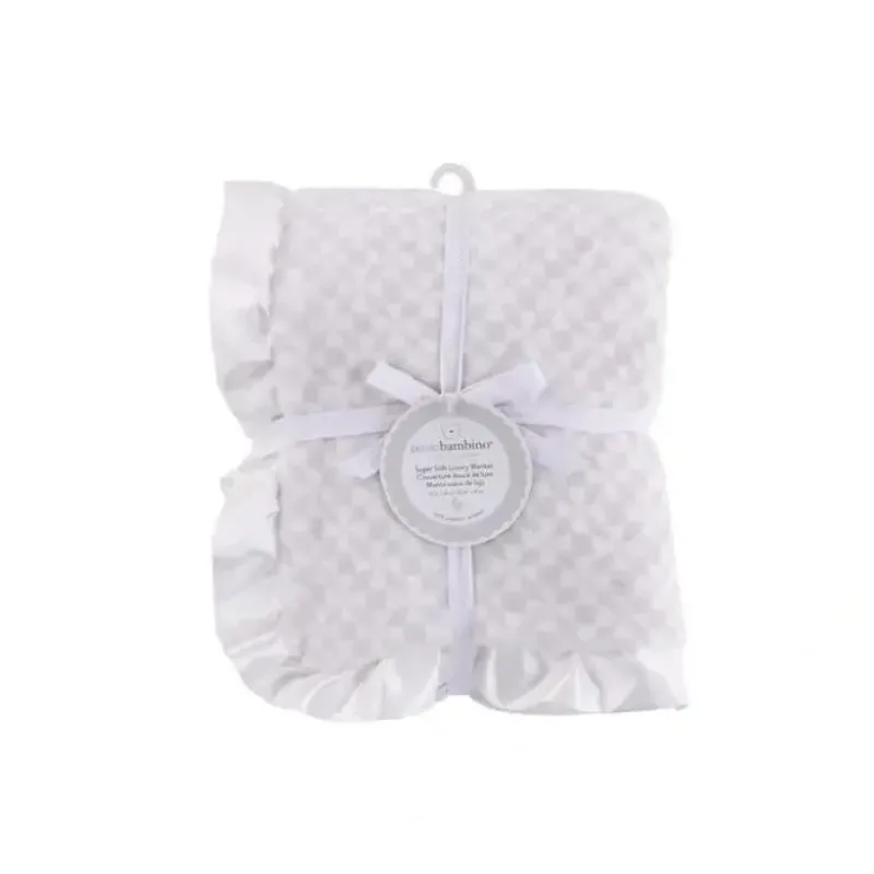 Piccolo Bambino Luxury Blanket With Satin Border - Grey - cutbabycare.com | baby boutique & care hub* Flash Sale