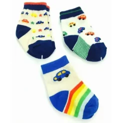 Piero Liventi 3 Pairs of Cars Baby Socks - cutbabycare.com | baby boutique & care hub* Online