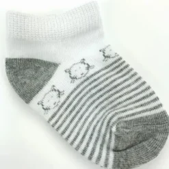 Piero Liventi Animal White/Grey Stripes Baby Socks - cutbabycare.com | baby boutique & care hub* Online