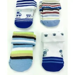 Piero Liventi Trains & Paws 4-Pairs Baby Boy Socks - cutbabycare.com | baby boutique & care hub* Cheap