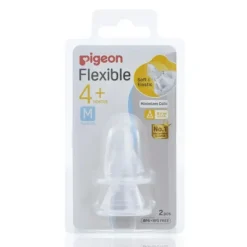 PIGEON Peristaltic Slim Neck Teat Medium 2 Pack - cutbabycare.com | baby boutique & care hub* Clearance