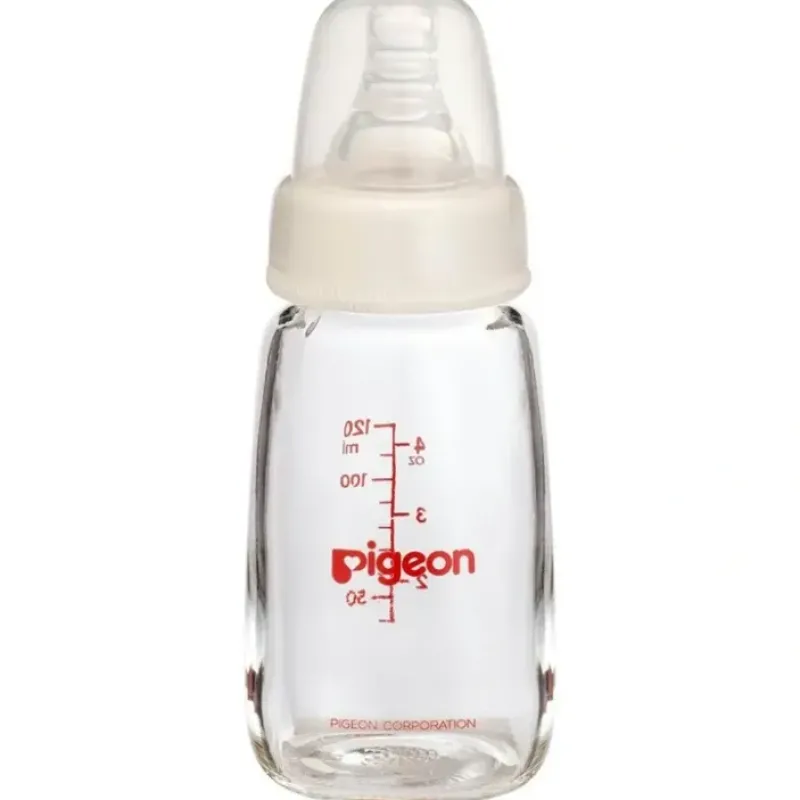 PIGEON Slim Neck Peristaltic 120mL Glass Feeding Bottle for Newborn Baby/Infant - cutbabycare.com | baby boutique & care hub* New