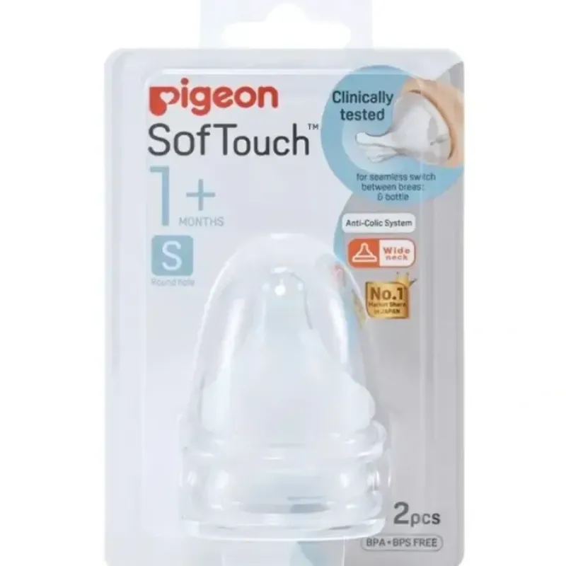 PIGEON Softouch Peristaltic Plus Teat S 1 month plus 2pcs - cutbabycare.com | baby boutique & care hub* Flash Sale