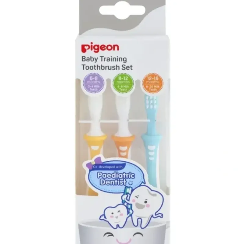 PIGEON Training Toothbrush Set - cutbabycare.com | baby boutique & care hub* Best Sale