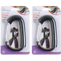 Stroller|2PK dreambaby Carry Clip Hook Carabiner For Stroller/Pram Shopping Trolley Black - cutbabycare.com | baby boutique & care hub