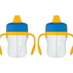 Shop All|2PK Foogo BPA Free Soft Spout Tritan Plastic Sippy Cup with Handles Blue 235ml - cutbabycare.com | baby boutique & care hub