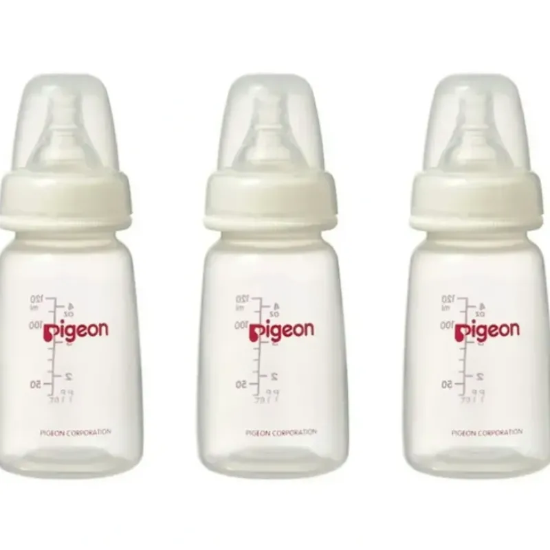 Shop All|3PK PIGEON 120ml Baby Feeding Bottle w/Slim Neck S Silicone Teat Round Hole 0-3m - cutbabycare.com | baby boutique & care hub