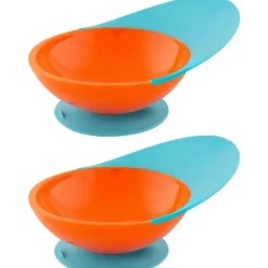 Shop All|2PKBoon Blue/Orange Catch Bowl w/ Spill Catcher for Baby/Toddler Food Table/Tray - cutbabycare.com | baby boutique & care hub