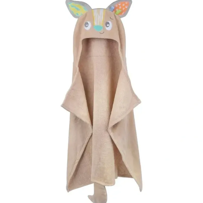 Playgro Fauna Friends Baby Bathing Soft Cotton Hooded Drying Towel Kangaroo 0m+ - cutbabycare.com | baby boutique & care hub* Best