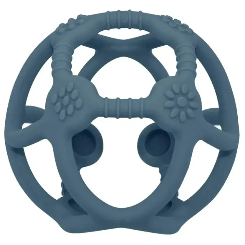 Playground Baby/Infant 10.5cm Silicone Teething Ball Teether Toy 3m+ Steel Blue - cutbabycare.com | baby boutique & care hub* Cheap