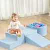 Playpals Kids Climb Crawl Foam Play Set Soft Play Set Activity Toys 5PC Blue - cutbabycare.com | baby boutique & care hub* Store