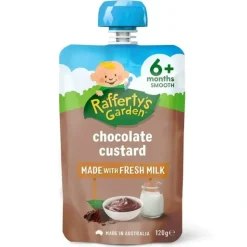 Raffertys Garden 6+ Months Chocolate Custard 120g - cutbabycare.com | baby boutique & care hub* New