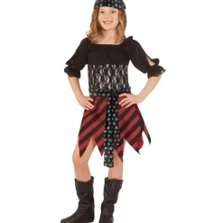 Rubies Pirate Tween Kids/Girls Striped Dress Up Scary Halloween Party Costume - cutbabycare.com | baby boutique & care hub* Store