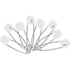 Sassy - 8Pk Diaper Pins, White - cutbabycare.com | baby boutique & care hub* Store
