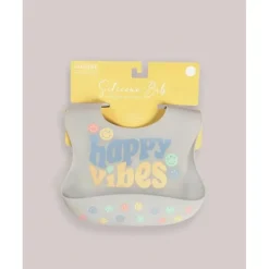 Silicone Bib - Happy Baby Vibes - cutbabycare.com | baby boutique & care hub* Fashion
