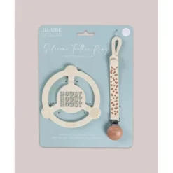 Silicone Teether Ring - Howdy Partner Blue by Caroline Alfreds - cutbabycare.com | baby boutique & care hub* Fashion