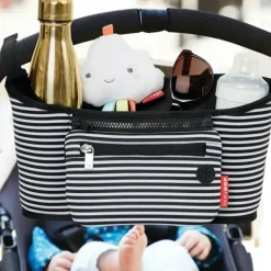 Skip Hop Grab & Go Stroller Organiser Black & White Stripe - cutbabycare.com | baby boutique & care hub* Outlet
