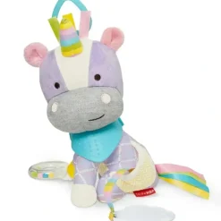 Skip Hop Soft Textured Bandana Buddies Stroller Toy Teether Unicorn With Rattle Ring - cutbabycare.com | baby boutique & care hub* Clearance