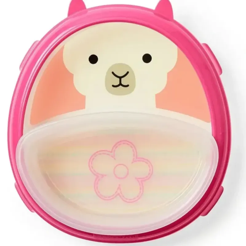 Skip Hop Zoo Serve Three-piece Plate & Bowl Set Llama W/ Removable Scoop-aid Rim - cutbabycare.com | baby boutique & care hub* Online