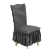 Soga Dark Grey Chair Cover Seat Protector with Ruffle Skirt Stretch Slipcover Wedding Party Home Decor - cutbabycare.com | baby boutique & care hub* Best Sale