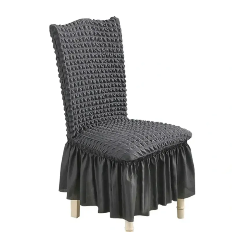 Soga Dark Grey Chair Cover Seat Protector with Ruffle Skirt Stretch Slipcover Wedding Party Home Decor - cutbabycare.com | baby boutique & care hub* Best Sale