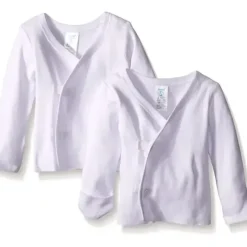 Spasilk - 2 Pack Long Side Snap Tee White - cutbabycare.com | baby boutique & care hub* Online