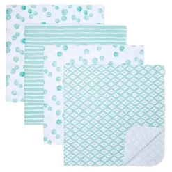 Spasilk - 4 Pack Receiving Blanket Hanger, Green Dots - cutbabycare.com | baby boutique & care hub* Flash Sale