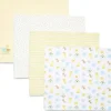 Spasilk - 4 Pack Receiving Blanket Hanger Yellow Ark - cutbabycare.com | baby boutique & care hub* Cheap