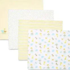 Spasilk - 4 Pack Receiving Blanket Hanger Yellow Ark - cutbabycare.com | baby boutique & care hub* Cheap