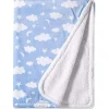 Spasilk - Baby Boys Velboa Fleece Blanket, Blue Celestial - cutbabycare.com | baby boutique & care hub* Flash Sale