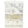 Spasilk 4 Pack Cotton Flannel Receiving Blankets - Grey Animals - cutbabycare.com | baby boutique & care hub* Discount