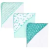 Bath Potty|Spasilk - 3Pk Soft Terry Hooded Towel Set, Green Dots - cutbabycare.com | baby boutique & care hub