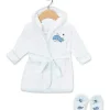 Spasilk - Terry Bathrobe Whale With Booties Blue - cutbabycare.com | baby boutique & care hub* Shop