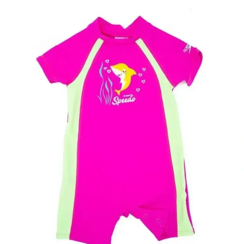 Speedo - Begin To Swim Toddler Unisex Sun Suit, Bright Pink, 2T - cutbabycare.com | baby boutique & care hub* Flash Sale