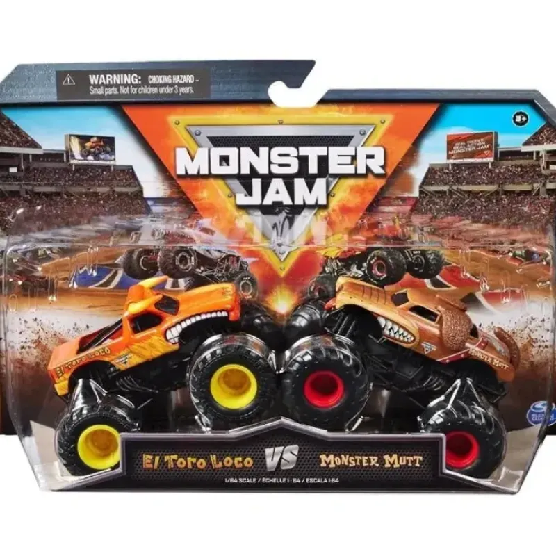 Spin Master - Monster Jam, Official El Toro Loco Vs. Monster Mutt Die-Cast Monster Trucks, Ages 3+ - cutbabycare.com | baby boutique & care hub* Cheap