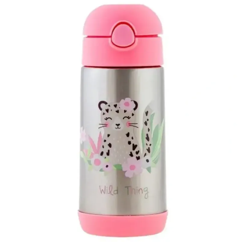 Shop All|Stephen Joseph - Double Wall Stainless Steel Bottle, Leopard - cutbabycare.com | baby boutique & care hub