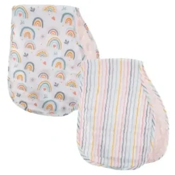 Stephen Joseph - 2Pk Muslin Burp Cloth, Rainbow - cutbabycare.com | baby boutique & care hub* Clearance