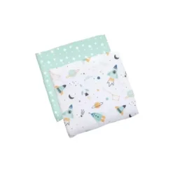 Stephen Joseph - 2Pk Space Muslin Blanket Set - cutbabycare.com | baby boutique & care hub* Store